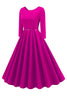 Load image into Gallery viewer, Yellow Round Neck Short Sleeves A-Line Midi 1950s Dress with Belt