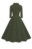 Load image into Gallery viewer, Yellow Peter Pan Collar Long Sleeves A-Line Midi 1950s Dress