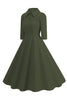 Load image into Gallery viewer, Yellow Peter Pan Collar Long Sleeves A-Line Midi 1950s Dress