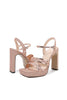 Load image into Gallery viewer, Women High Heel Sandals Open-Toe Blush Sequins Thick Heel Pumps