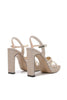 Load image into Gallery viewer, Women High Heel Sandals Open-Toe Blush Sequins Thick Heel Pumps