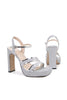 Load image into Gallery viewer, Women High Heel Sandals Open-Toe Blush Sequins Thick Heel Pumps