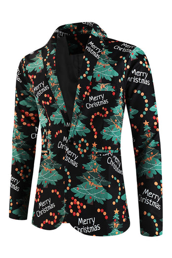 Dark Green 3-Piece Men's Suit for Christmas Party