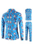 Load image into Gallery viewer, Blue Shawl Lapel 3-Piece Men&#39;s Suit for Christmas