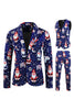 Load image into Gallery viewer, Navy Santa Claus 3-Piece Men&#39;s Suit for Christmas