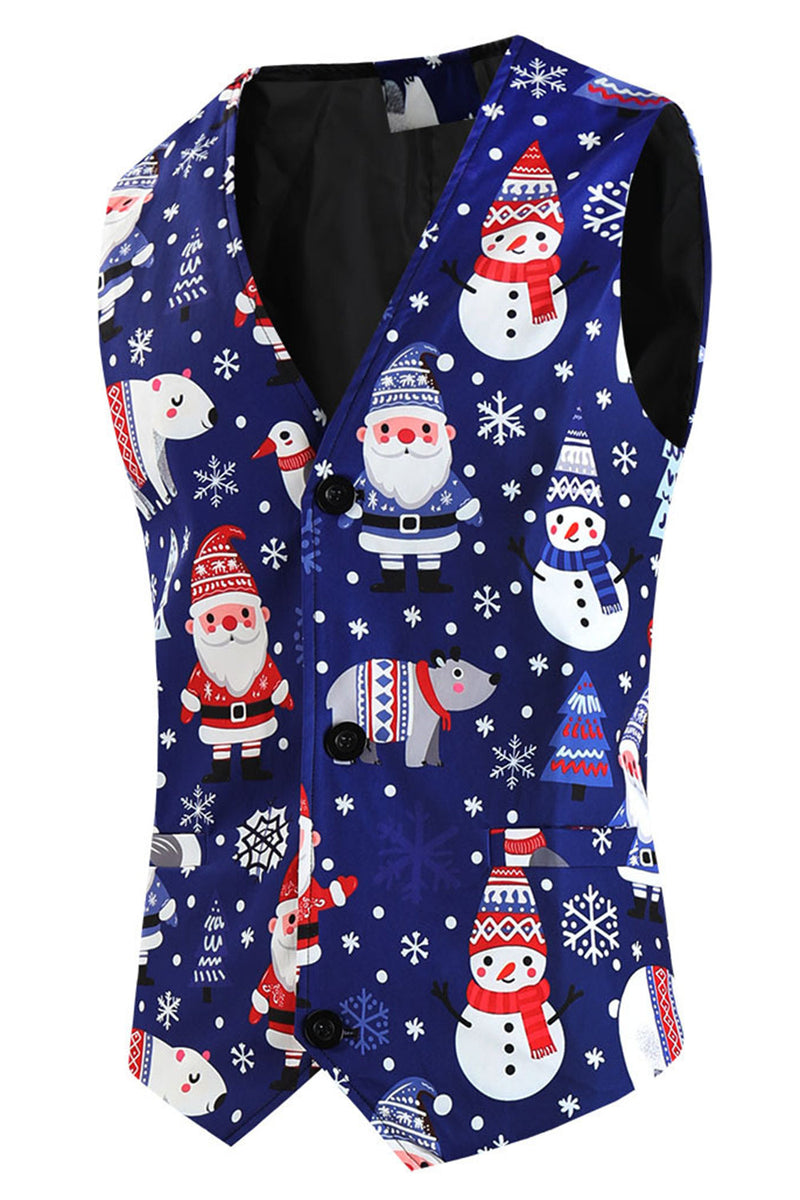 Load image into Gallery viewer, Navy Santa Claus 3-Piece Men&#39;s Suit for Christmas