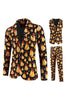 Load image into Gallery viewer, Orange Fitted Christmas 3-Piece Men&#39;s Party Suit