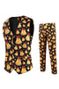 Load image into Gallery viewer, Orange Fitted Christmas 3-Piece Men&#39;s Party Suit