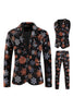 Load image into Gallery viewer, Black Snowflake Printed 3 Pieces Men&#39;s Christmas Suit