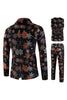 Load image into Gallery viewer, Black Snowflake Printed 3 Pieces Men&#39;s Christmas Suit