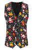 Load image into Gallery viewer, Black Notched Lapel Snowmen Printed Christmas Slim Fitted Men Suits