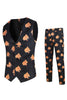 Load image into Gallery viewer, Black Animal Printed 3-Pieces Men&#39;s Party Suits