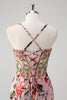 Load image into Gallery viewer, Blush Mermaid Spaghetti Straps Corset Floral Prom Dress