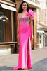 Load image into Gallery viewer, Lilac Mermaid Beaded Corset One Shoulder Long Prom Dress