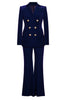 Load image into Gallery viewer, Navy Double Breasted Fitted 2 Piece Women&#39;s Suit