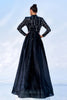 Load image into Gallery viewer, Gorgeous Black Mermaid Long Sleeves Beaded Prom Dress