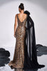 Load image into Gallery viewer, Coffee Leopard Printed Mermaid V-neck Long Prom Dress