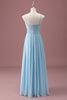 Load image into Gallery viewer, Sky Blue A Line Spaghetti Straps Ruffles Junior Bridesmaid Dress