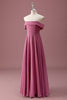 Load image into Gallery viewer, Desert Rose Off the Shoulder Chiffon A Line Junior Bridesmaid Dress