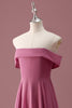 Load image into Gallery viewer, Desert Rose Off the Shoulder Chiffon A Line Junior Bridesmaid Dress