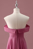 Load image into Gallery viewer, Desert Rose Off the Shoulder Chiffon A Line Junior Bridesmaid Dress