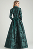 Load image into Gallery viewer, Dark Green Floral A Line Mother of Bride Dress with Pockets