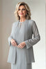 Load image into Gallery viewer, Light Grey Sheath Round Neck 2 Piece Mother of The Bride Dress