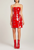 Load image into Gallery viewer, Red Strapless A-Line Heart Mini Party Dress