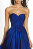 Load image into Gallery viewer, Royal Blue Pleated Asymmetric Chiffon Strapless Maxi A Line Formal Dress