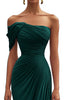 Load image into Gallery viewer, Mermaid Dark Green One Shoulder Pleated Long Formal Dress