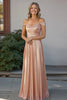 Load image into Gallery viewer, Elegant Champagne Sweetheart Long Ruched Mother Of Bride Dress