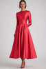 Load image into Gallery viewer, Chic Coral A Line long Sleeve  Mother Of Bride Dress