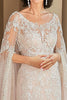 Load image into Gallery viewer, Elegant Beige Cap Sleeve Mother Of Bride Dress With Lace Appliques