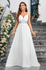 Load image into Gallery viewer, White A Line Spaghetti Straps Sequin Long Party Dress