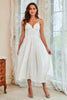 Load image into Gallery viewer, A Line Spaghetti Straps White Long Party Dress