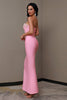 Load image into Gallery viewer, Sparkly Pink Mermaid Strapless Beaded Corset Long Prom Dress