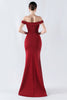 Load image into Gallery viewer, Burgundy Mermaid Off The Shoulder Long Prom Dress With Slit