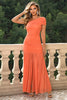 Load image into Gallery viewer, Sunset Mermaid One Shoulder Ruched Long Formal Dress