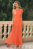 Load image into Gallery viewer, Sunset Mermaid One Shoulder Ruched Long Formal Dress