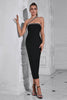 Load image into Gallery viewer, Black One Shoulder Bodycon Long Party Dress