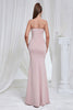 Load image into Gallery viewer, Mermaid Pink Strapless Lace Long Prom Dress