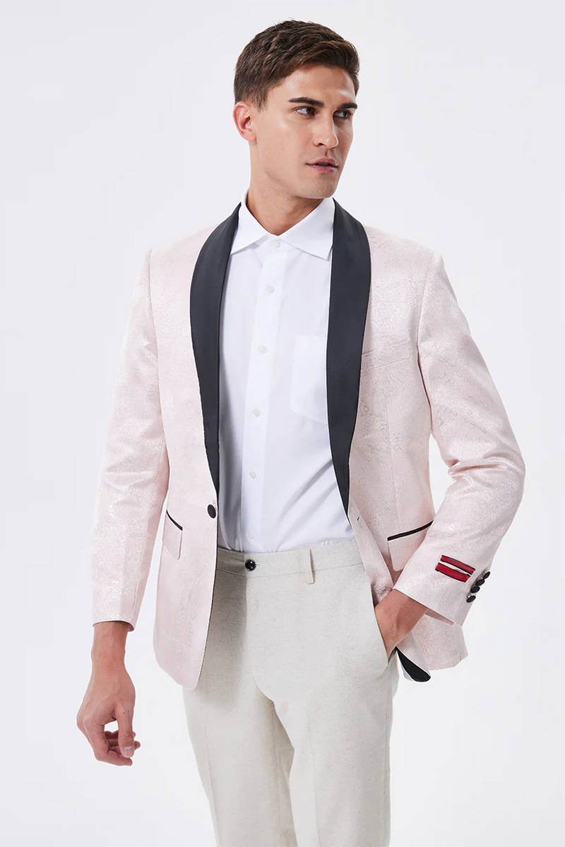 Load image into Gallery viewer, Light Pink Shawl Lapel Men&#39;s Blazer