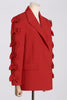 Load image into Gallery viewer, Red Peak Lapel Women Prom Blazer with Bow