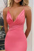 Load image into Gallery viewer, Simple Coral Mermaid Spaghetti Straps Long Prom Dress