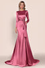 Load image into Gallery viewer, Blush Satin Mother Of The Bride Dress with Pockets