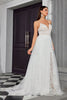 Load image into Gallery viewer, A Line Ivory Spaghetti StrapsAppliqued Long Wedding Dress