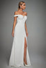 Load image into Gallery viewer, Off The Shoulder Ivory Mermaid Long Wedding Dress with Slit