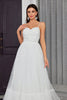 Load image into Gallery viewer, Ivory Pleated A Line Spaghetti Straps Long Wedding Dress