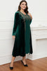 Load image into Gallery viewer, Black Round Neck Long Sleeves A-Line Mother of the Bride Dress