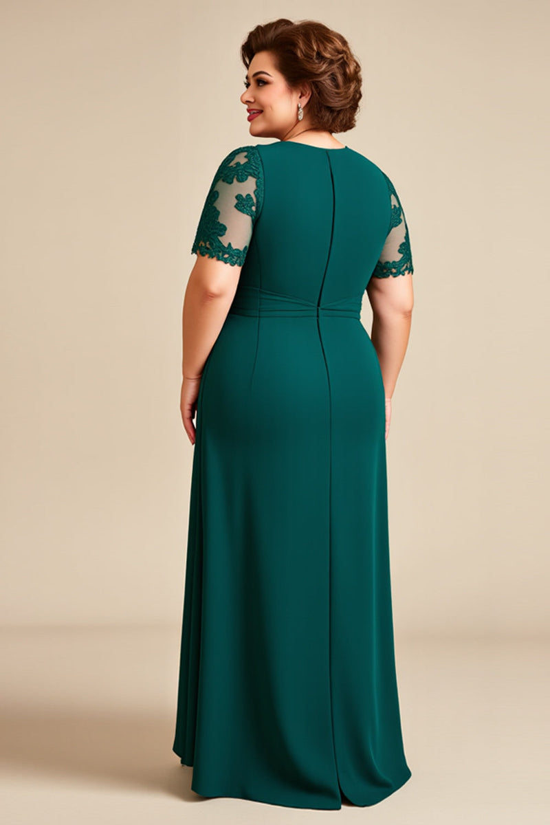 Load image into Gallery viewer, Pine High-Low Plus Size Mother Of The Bride Dress